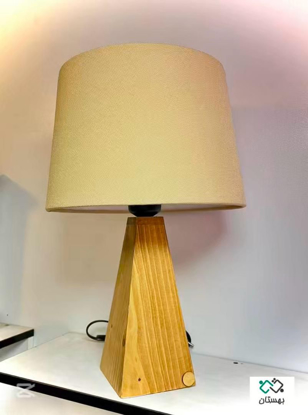 تصویر از آباژور رومیزی چوبی